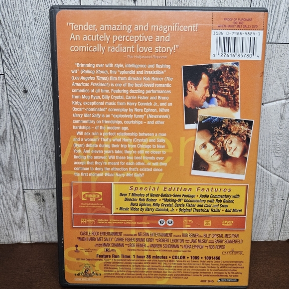 When Harry‎ Met Sally DVD Special Edition Romantic Comedy Billy Crystal - Picture 4 of 6
